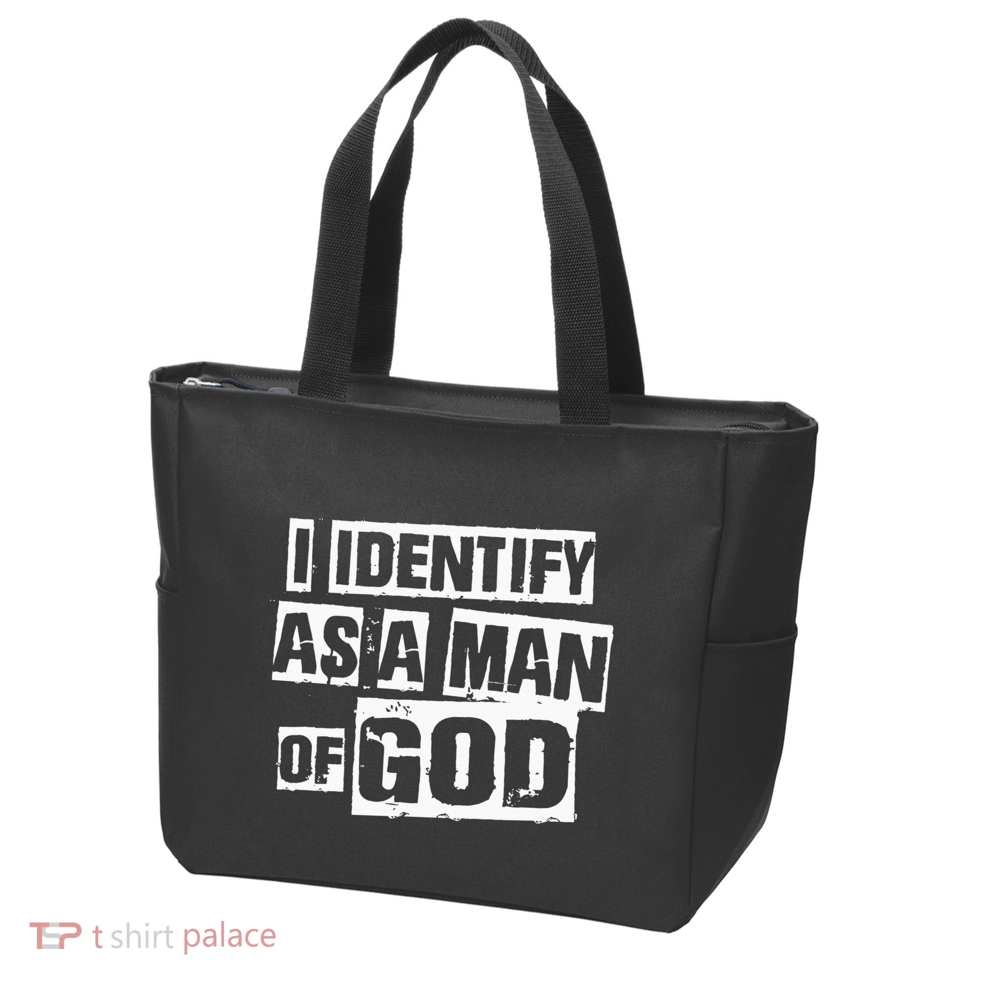 I Identify As A Man Of God Tote Bag