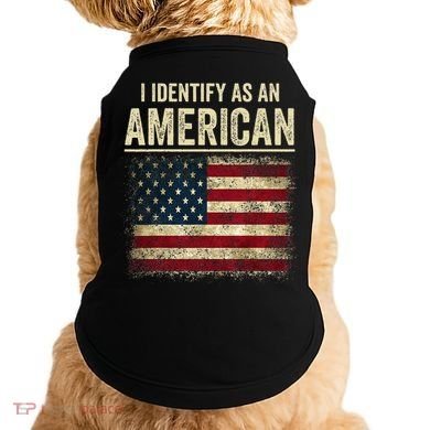 I Identify As An American Flag Doggie Tank