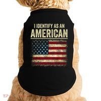 I Identify As An American Flag Doggie Tank thumb 0