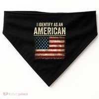 I Identify As An American Flag USA-Made Doggie Bandana thumb 0