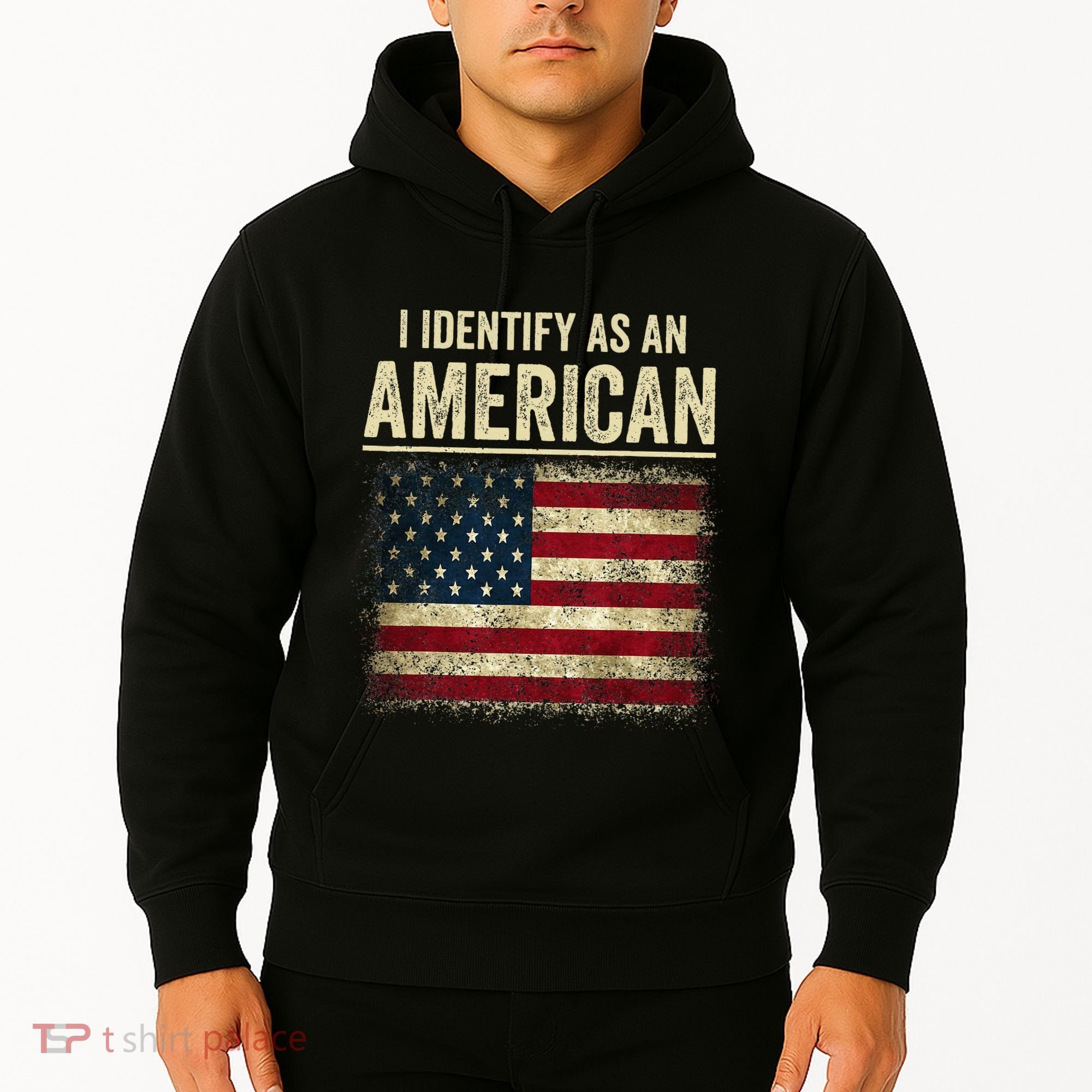I Identify As An American Flag Hoodie