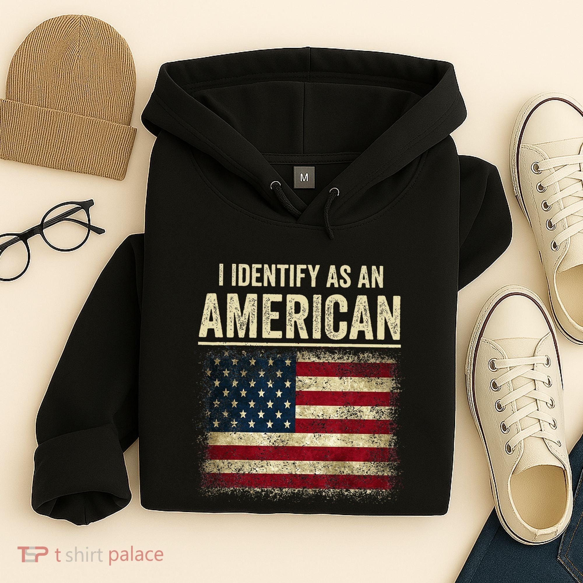 I Identify As An American Flag Hoodie