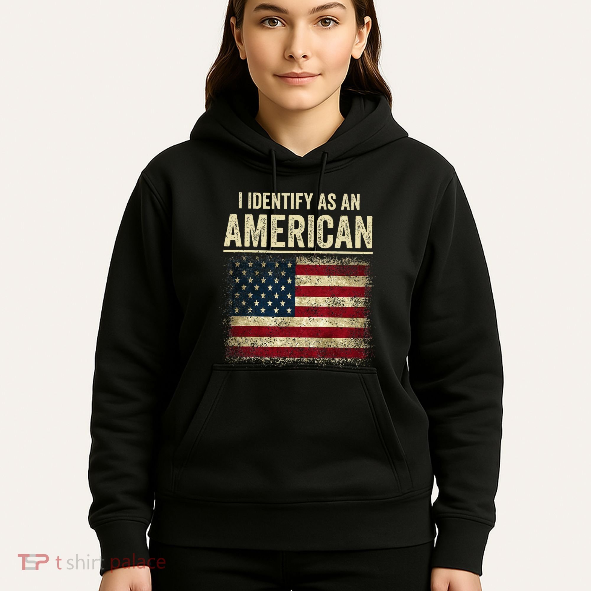 I Identify As An American Flag Hoodie
