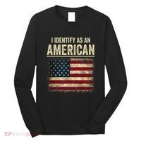 I Identify As An American Flag Long Sleeve Shirt thumb 0