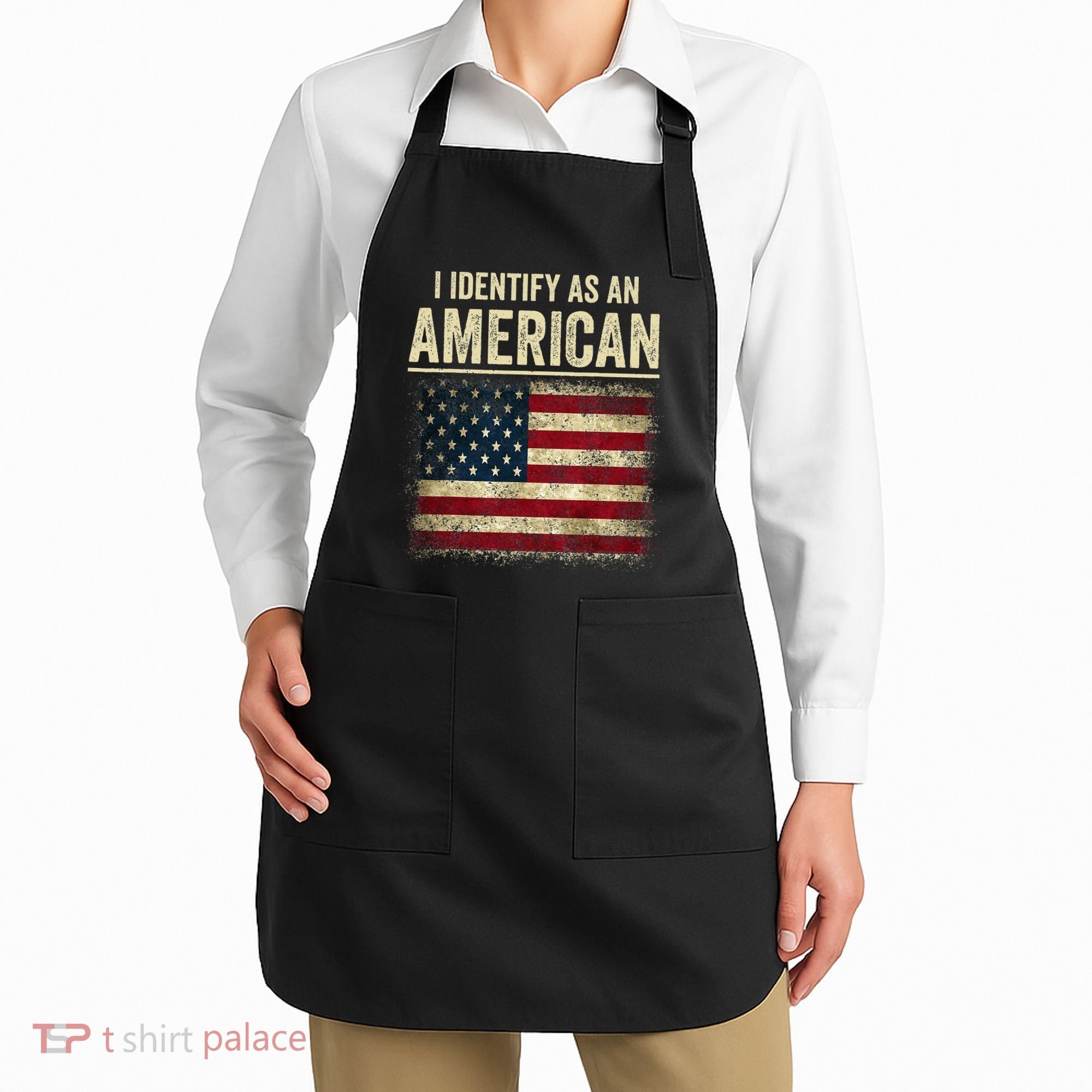 I Identify As An American Flag Apron