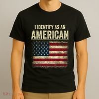I Identify As An American Flag T-Shirt thumb 3