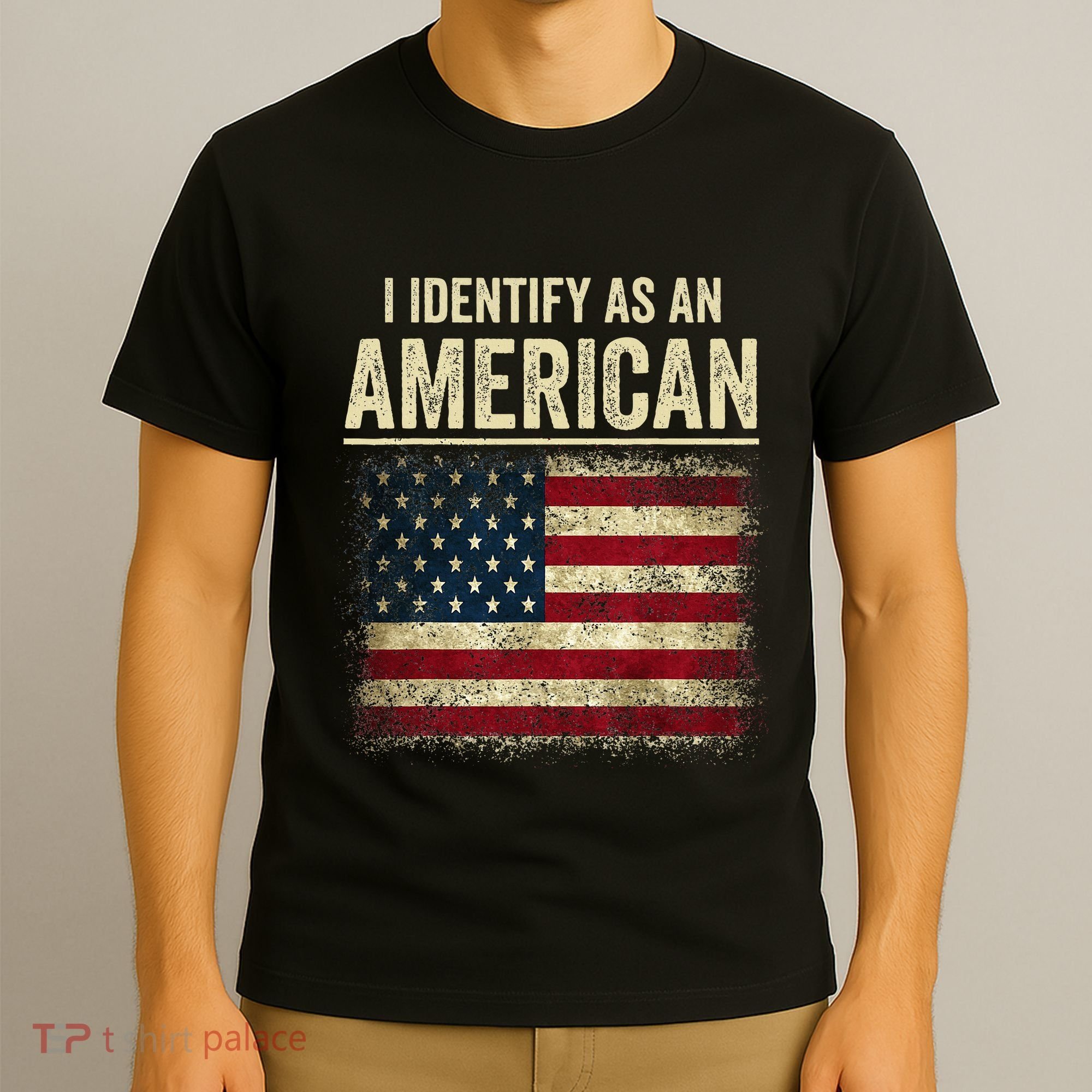 I Identify As An American Flag T-Shirt