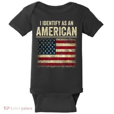I Identify As An American Flag Baby Bodysuit