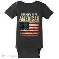 I Identify As An American Flag Baby Bodysuit thumb 0