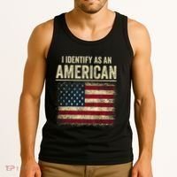 I Identify As An American Flag Tank Top thumb 3