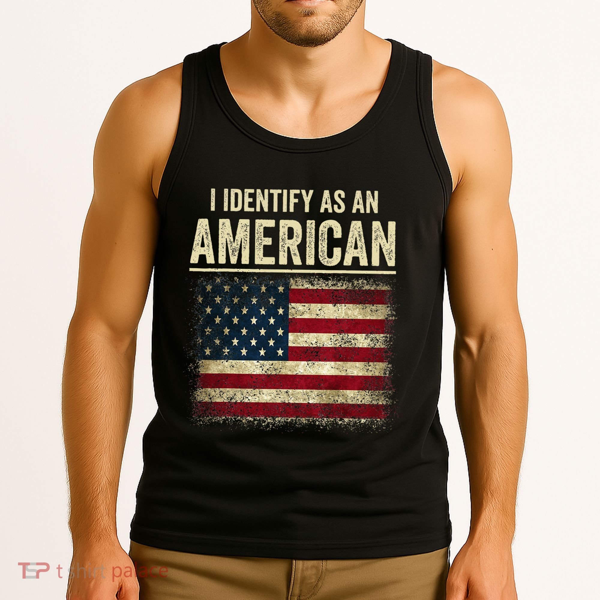 I Identify As An American Flag Tank Top