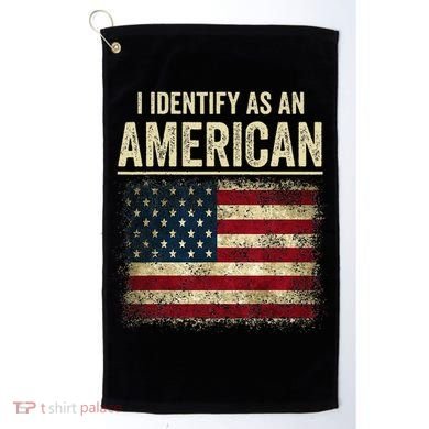 I Identify As An American Flag Golf Towel