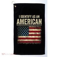 I Identify As An American Flag Golf Towel thumb 0