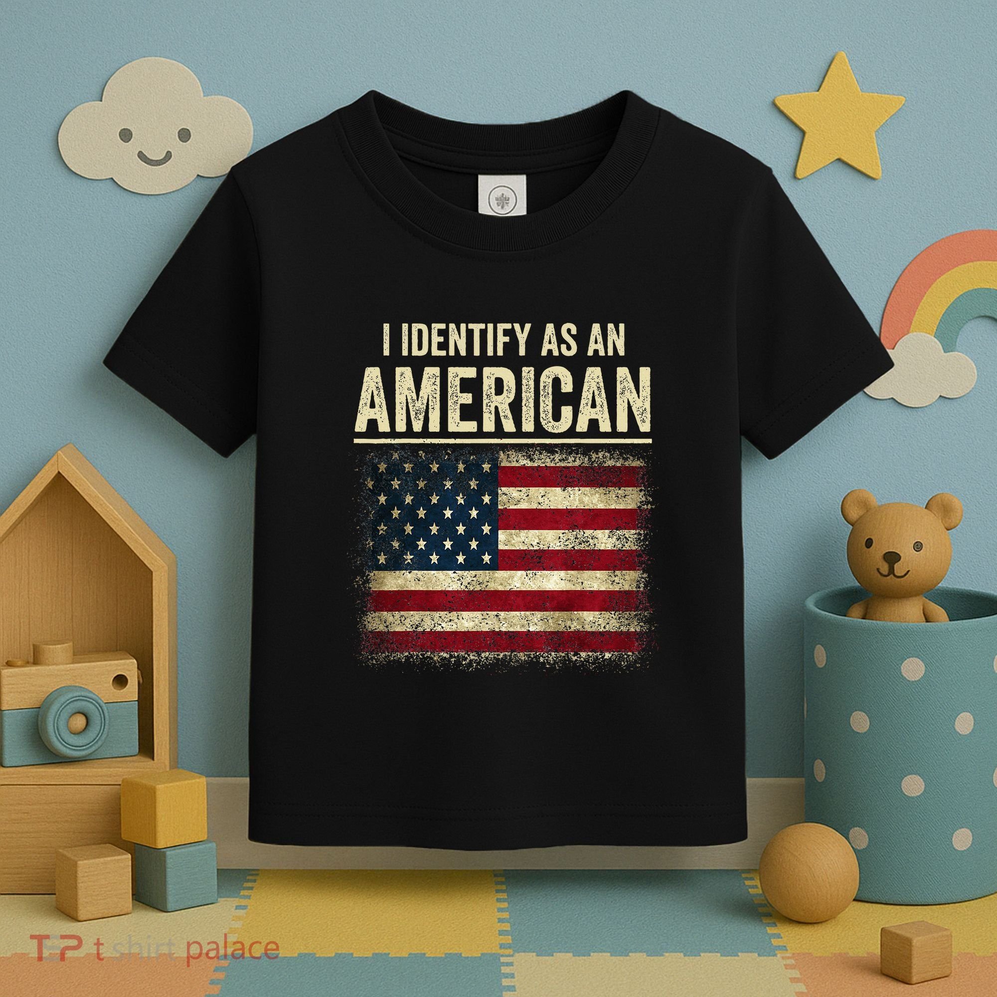 I Identify As An American Flag Toddler T-Shirt