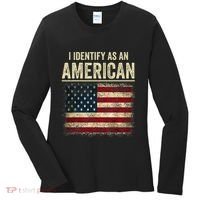 I Identify As An American Flag Women's Long Sleeve Shirt thumb 0