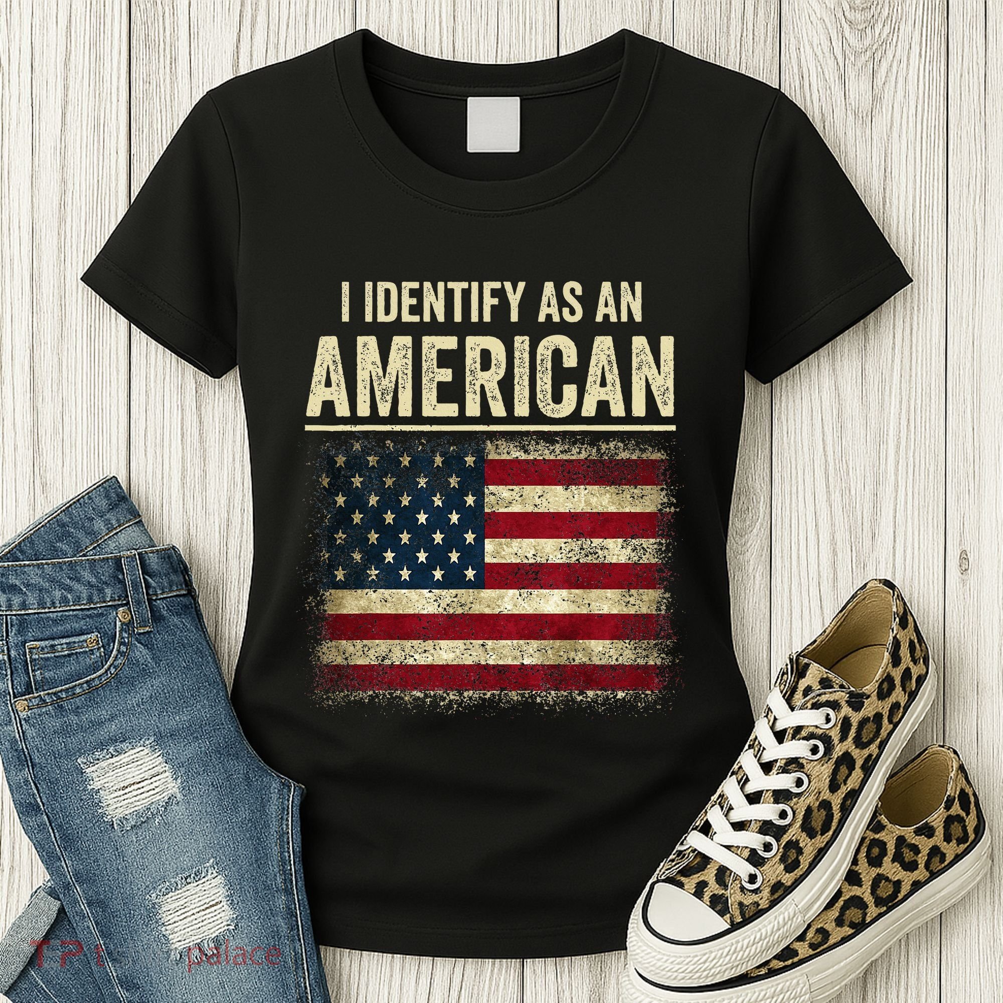 I Identify As An American Flag Women's T-Shirt