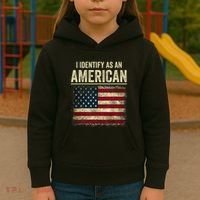 I Identify As An American Flag Kids Hoodie thumb 3