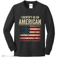 I Identify As An American Flag Kids Long Sleeve Shirt thumb 0