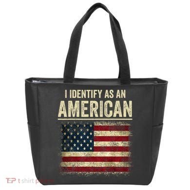 I Identify As An American Flag Tote Bag