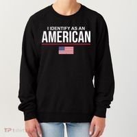I Identify As An American USA Flag Women's Sweatshirt thumb 0