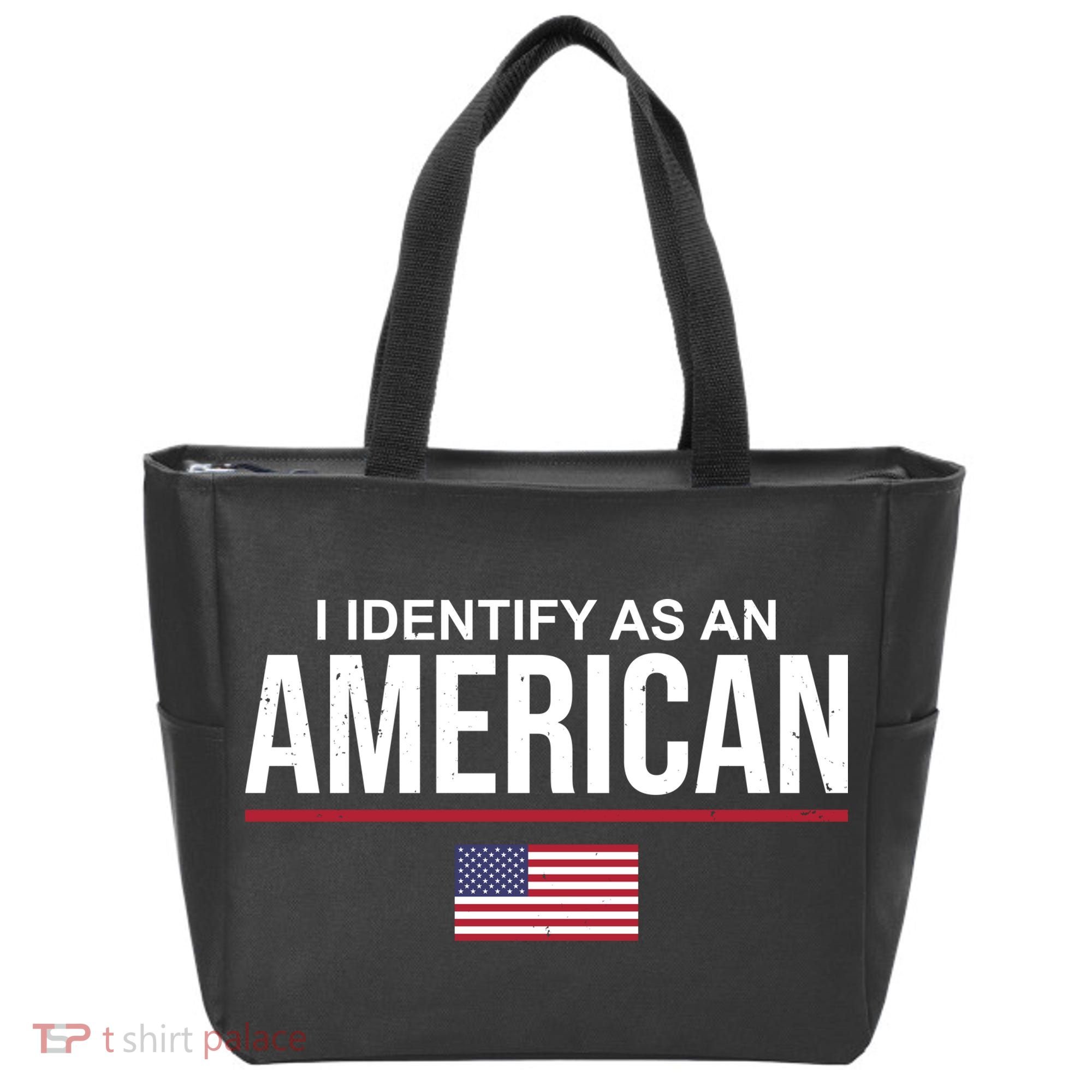 I Identify As An American USA Flag Tote Bag