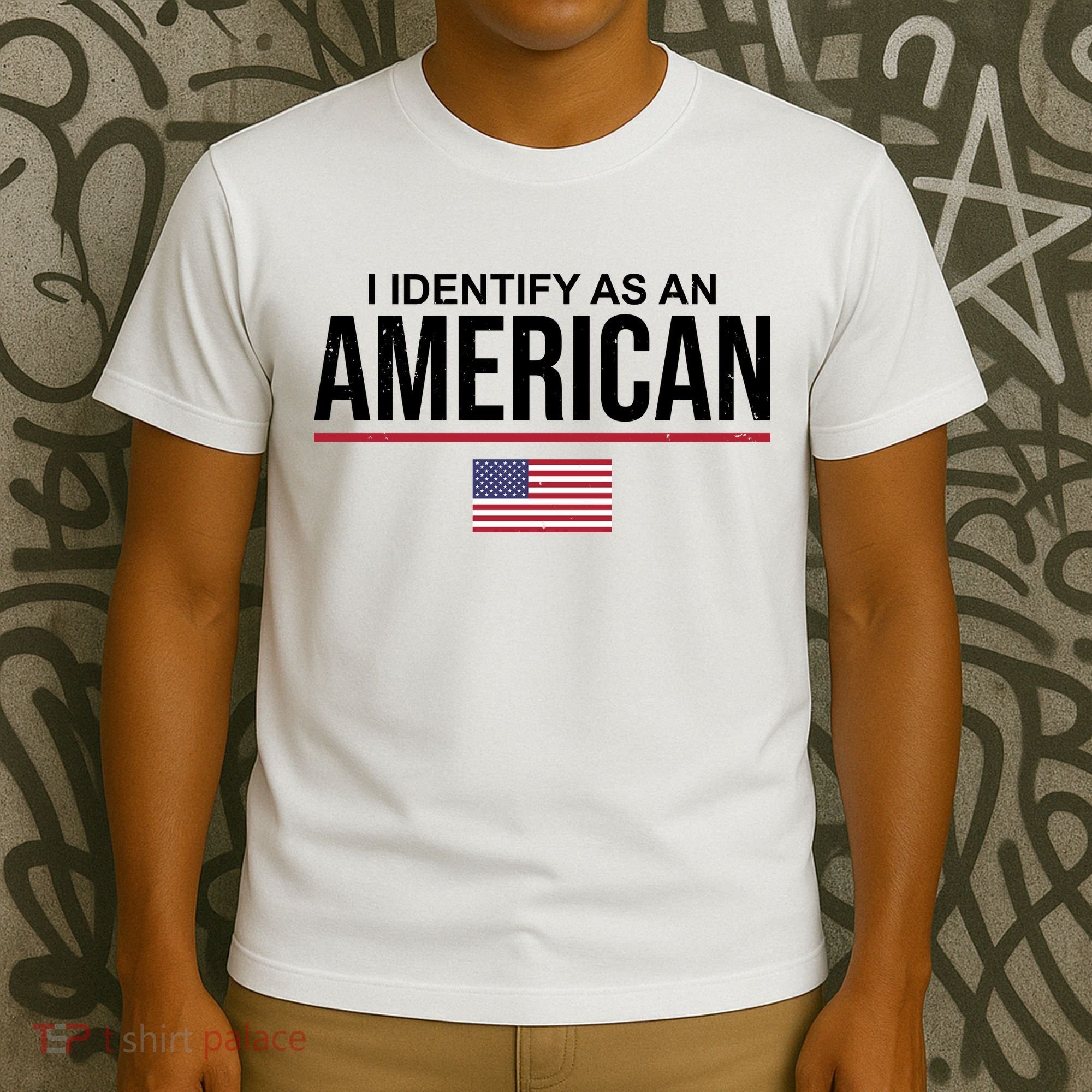 I Identify As An American USA Flag T-Shirt