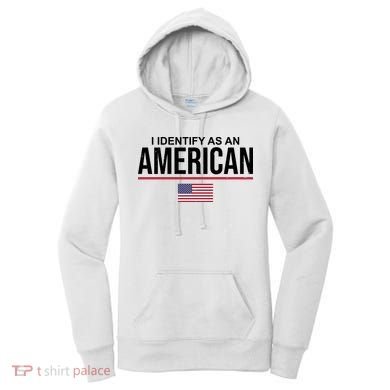I Identify As An American USA Flag Women's Hoodie