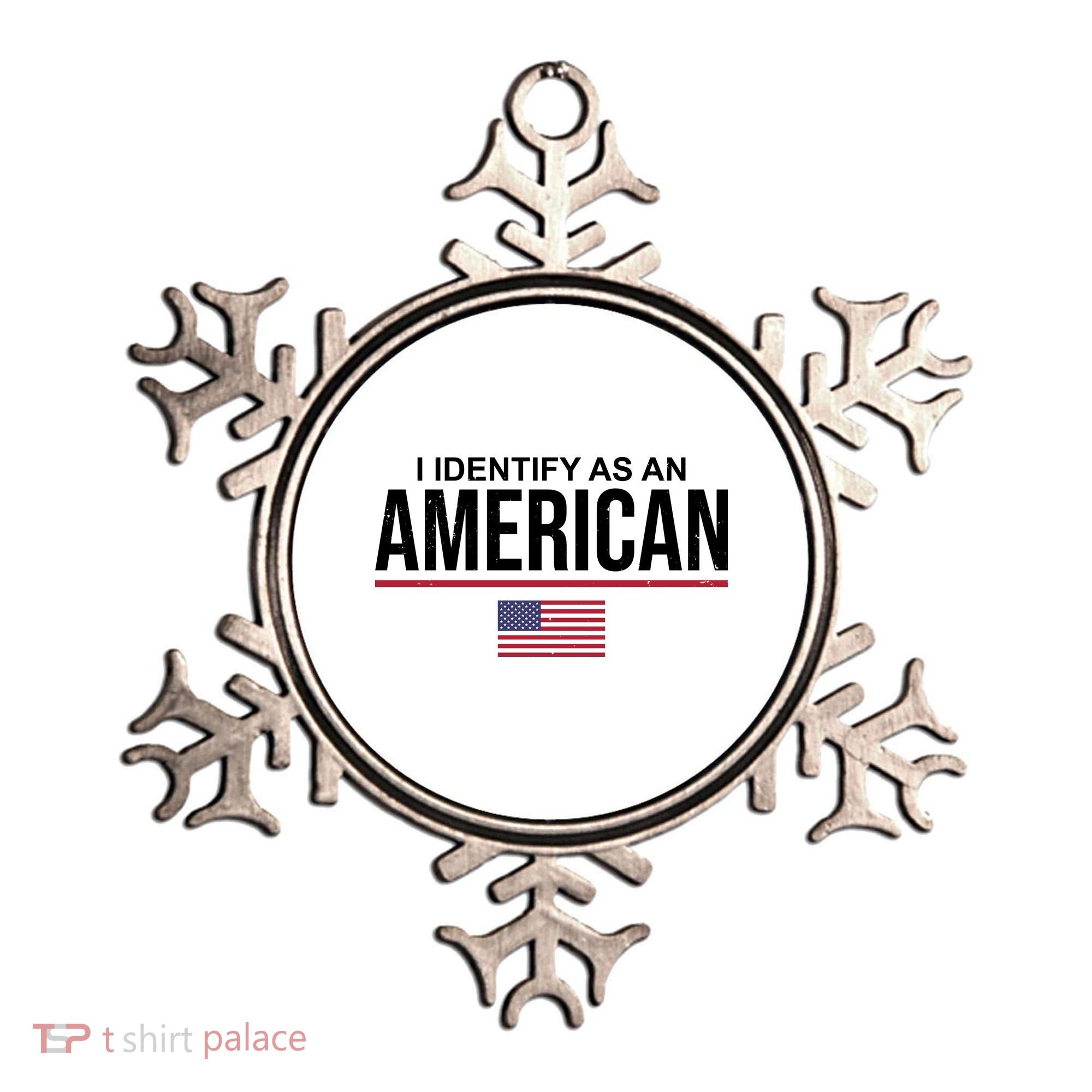 I Identify As An American USA Flag Ornament