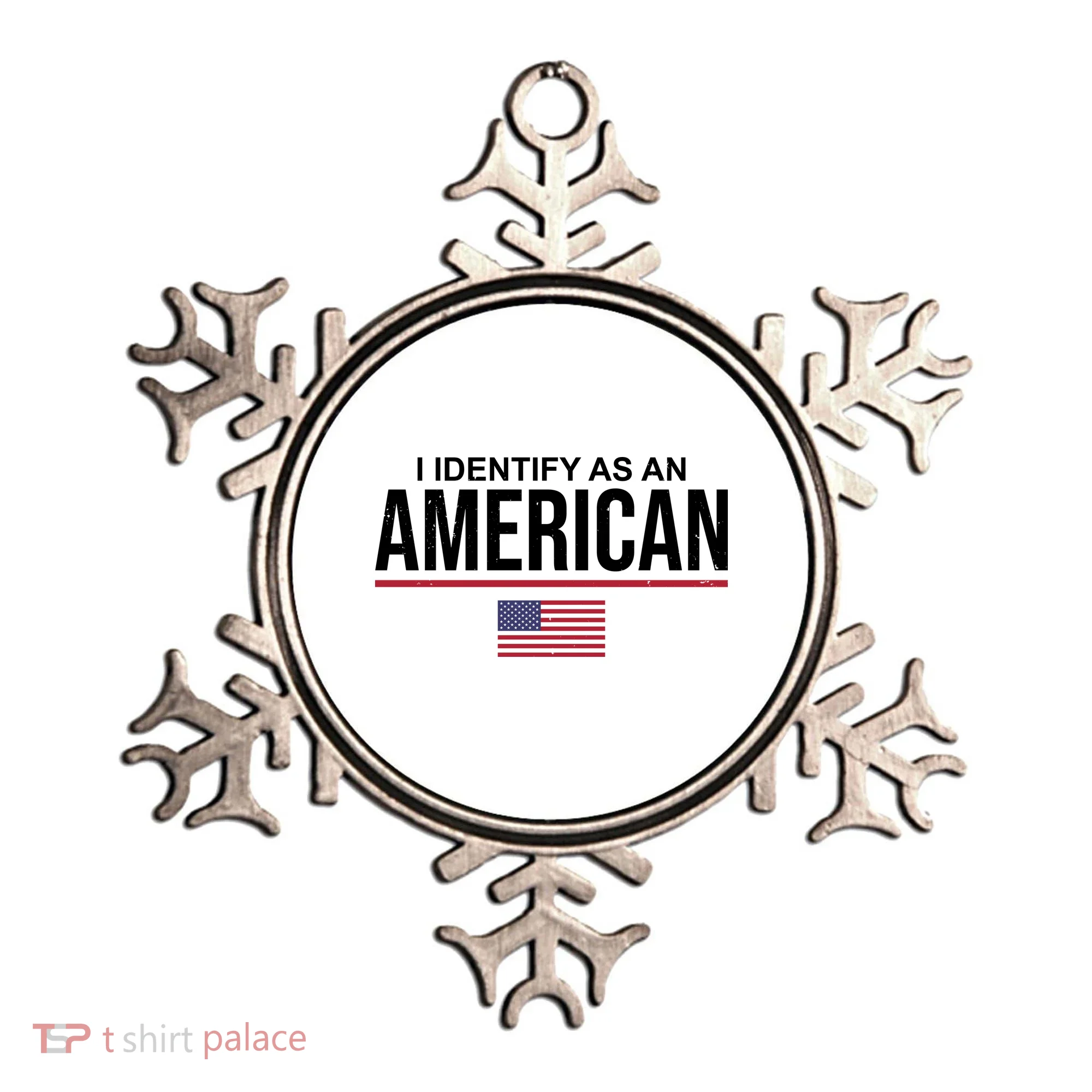 I Identify As An American USA Flag Ornament