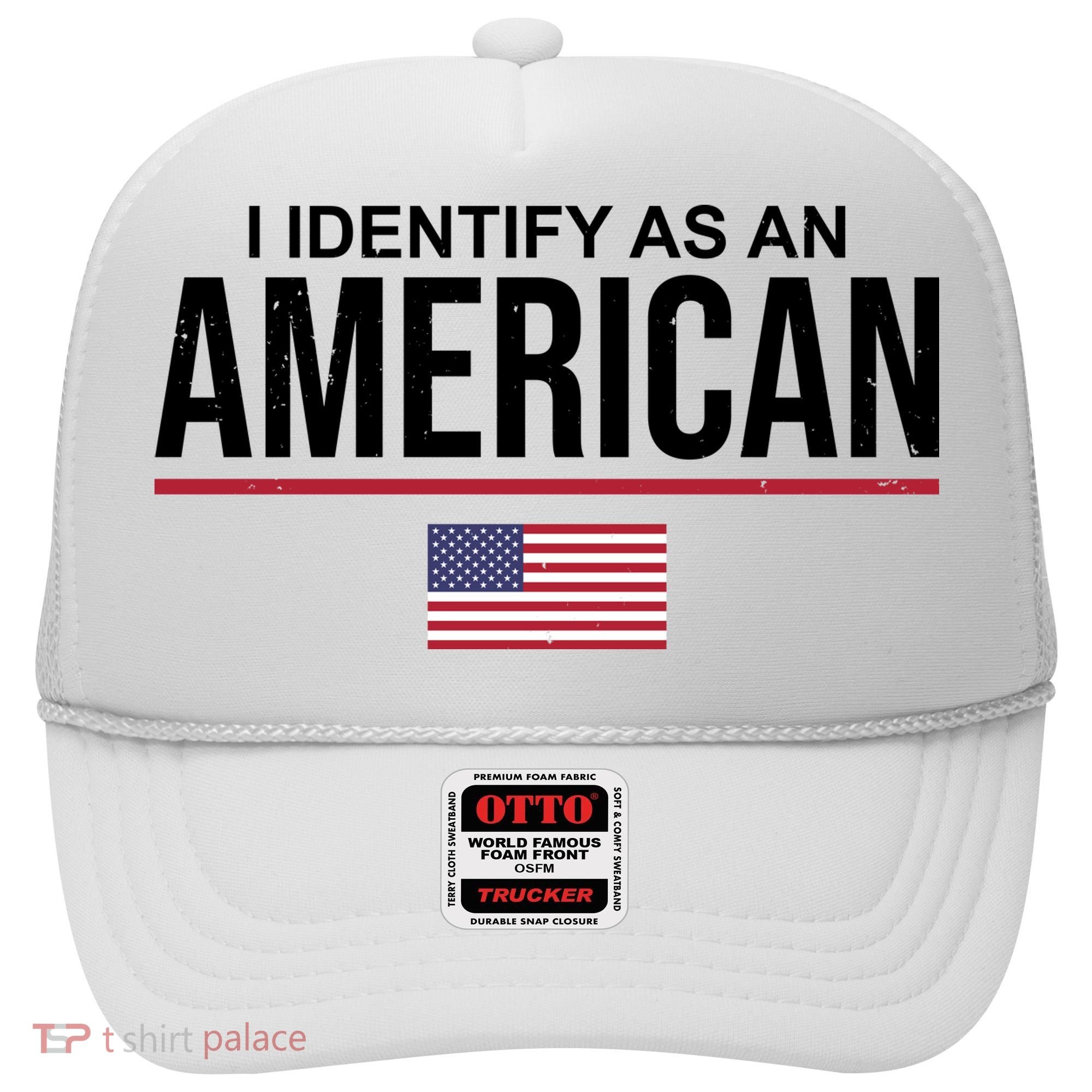 I Identify As An American USA Flag Hat