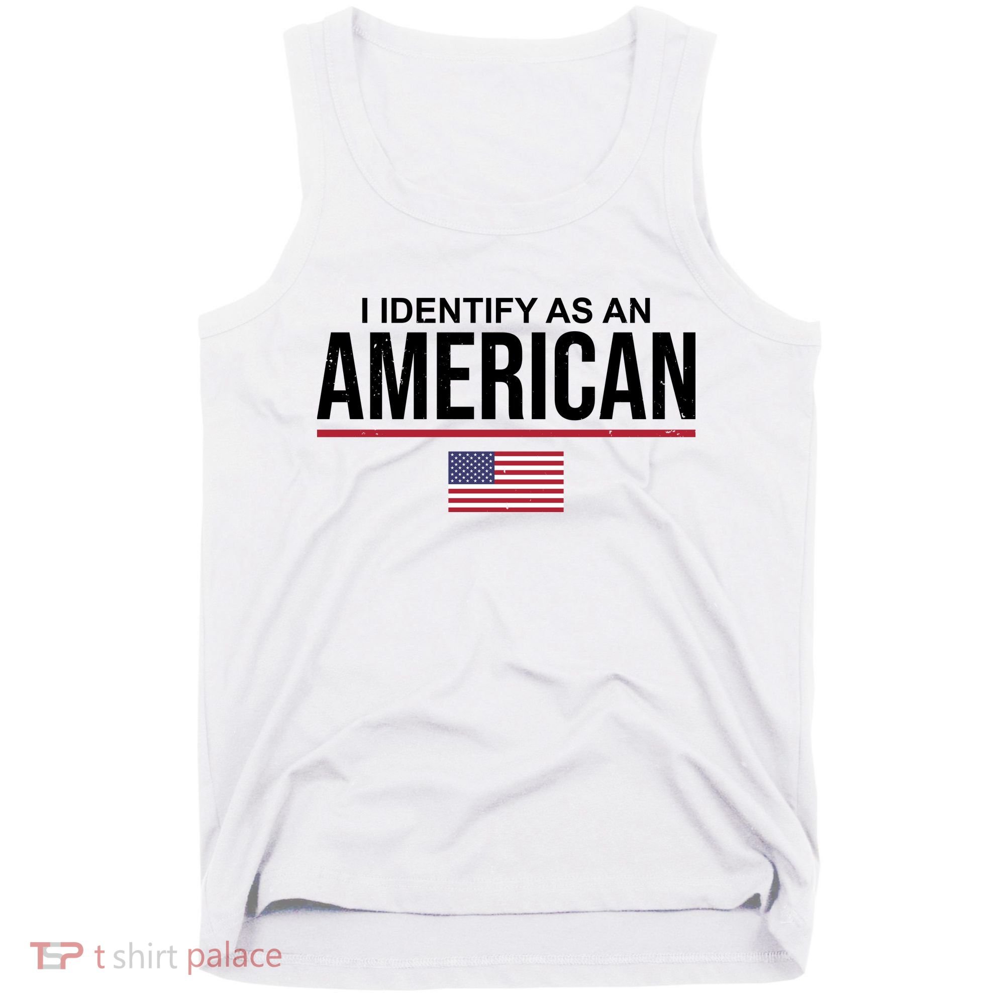 I Identify As An American USA Flag Tank Top