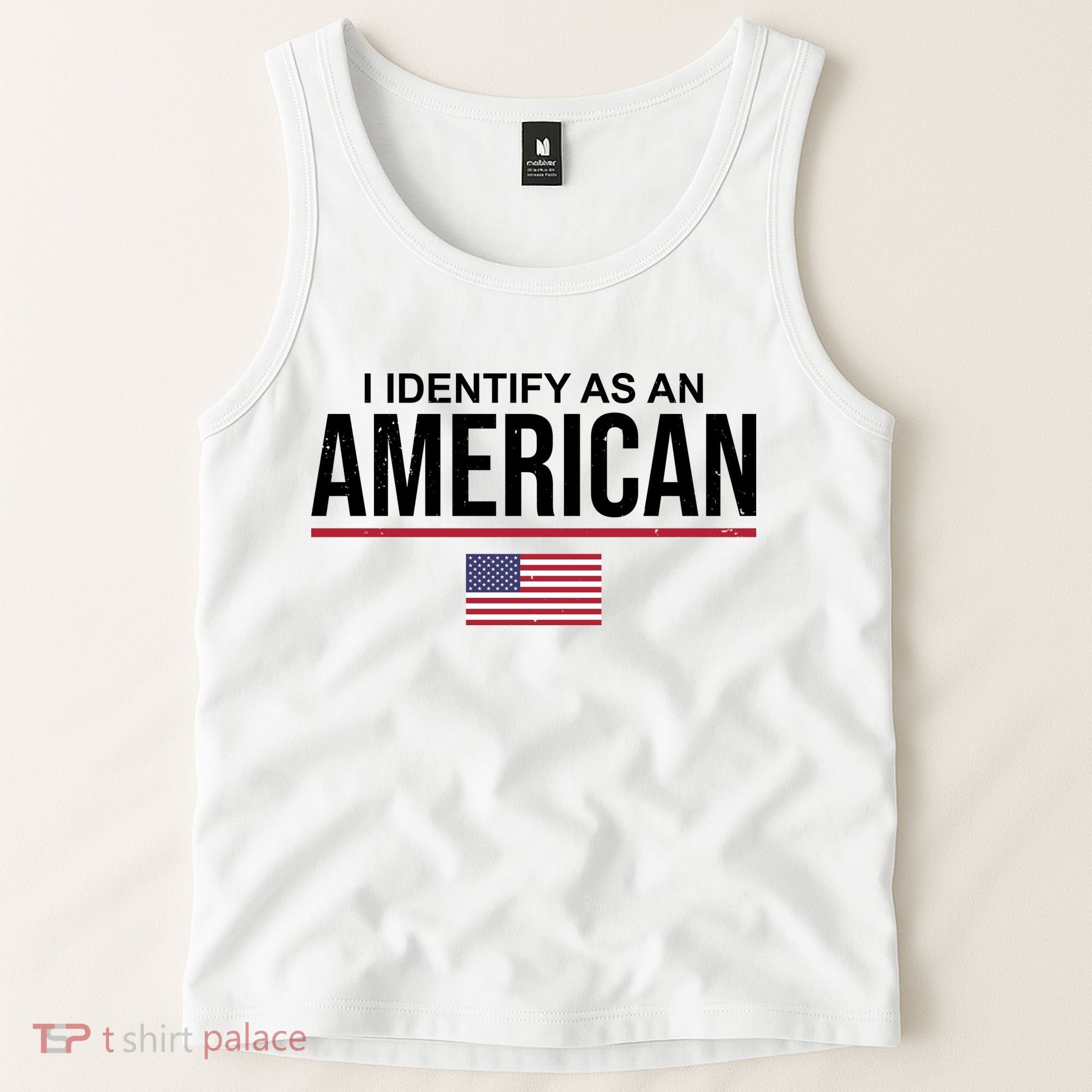 I Identify As An American USA Flag Tank Top