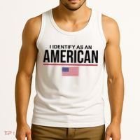 I Identify As An American USA Flag Tank Top thumb 3