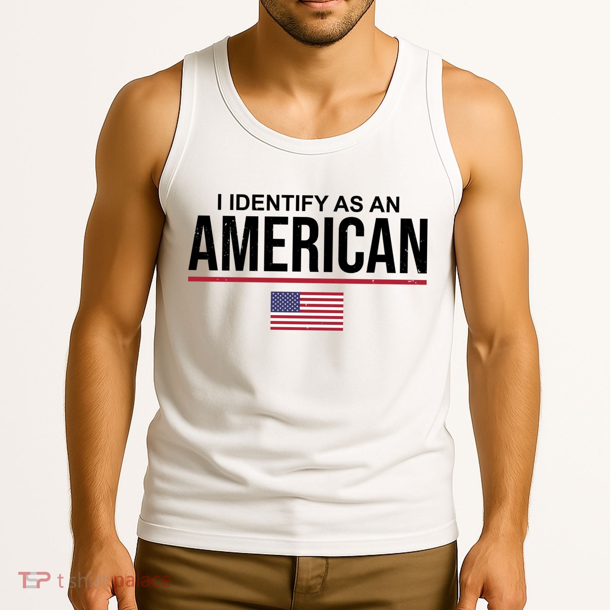 I Identify As An American USA Flag Tank Top