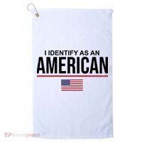 I Identify As An American USA Flag Golf Towel thumb 0