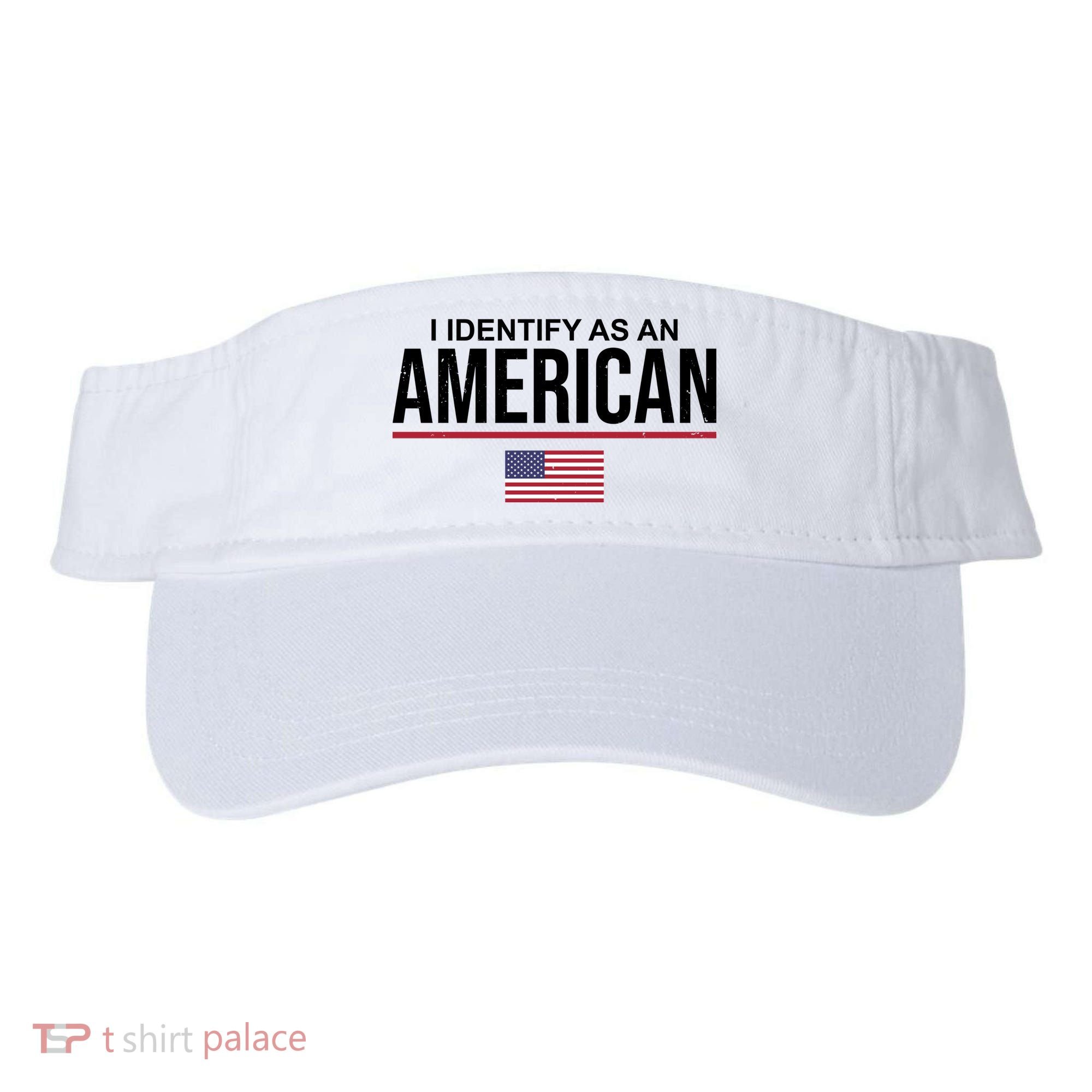 I Identify As An American USA Flag Visor