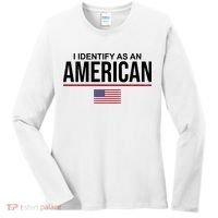 I Identify As An American USA Flag Women's Long Sleeve Shirt thumb 0
