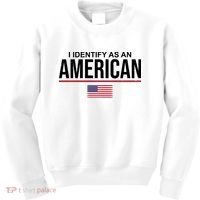 I Identify As An American USA Flag Kids Sweatshirt thumb 0