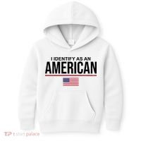I Identify As An American USA Flag Kids Hoodie thumb 0