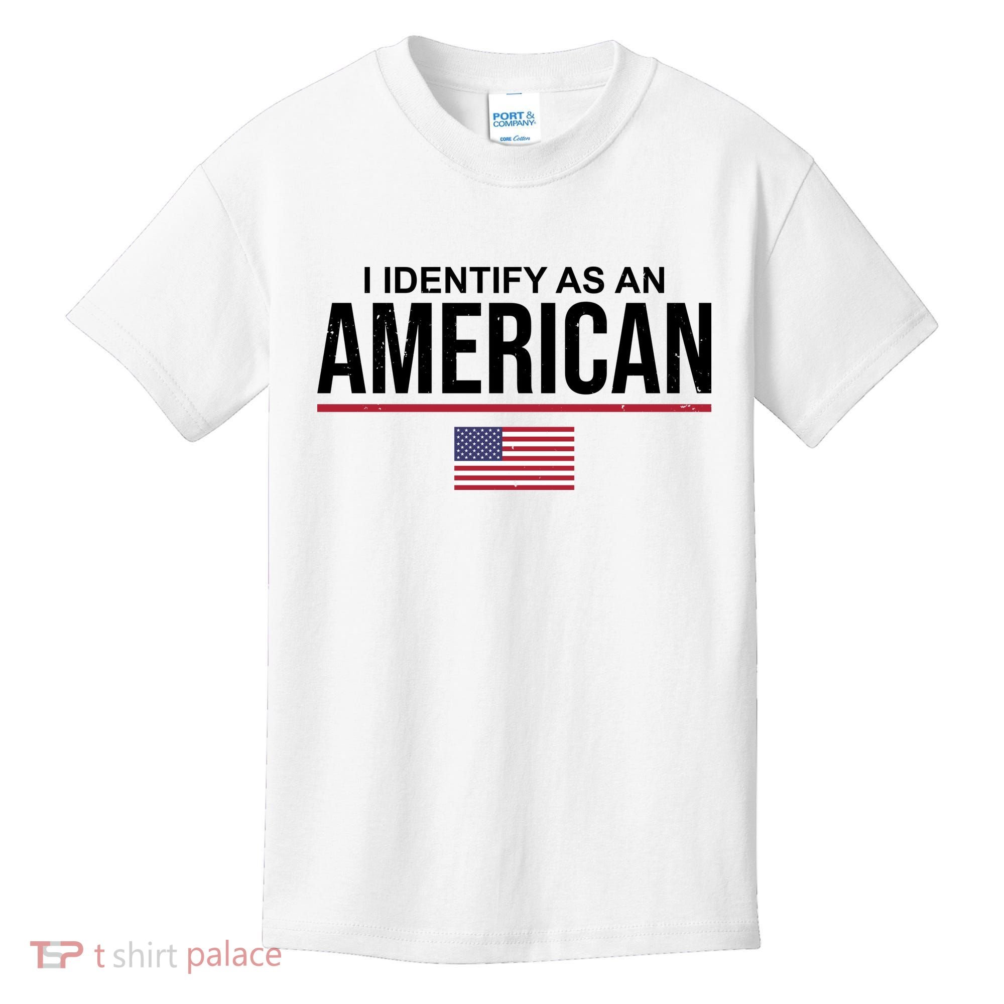 I Identify As An American USA Flag Kids T-Shirt