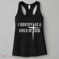 I Identify As A Child Of God Christian Funny Women's Tank Top thumb 3
