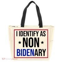 I Identify As Non Bidenary Anti Biden Funny Tote Bag thumb 0
