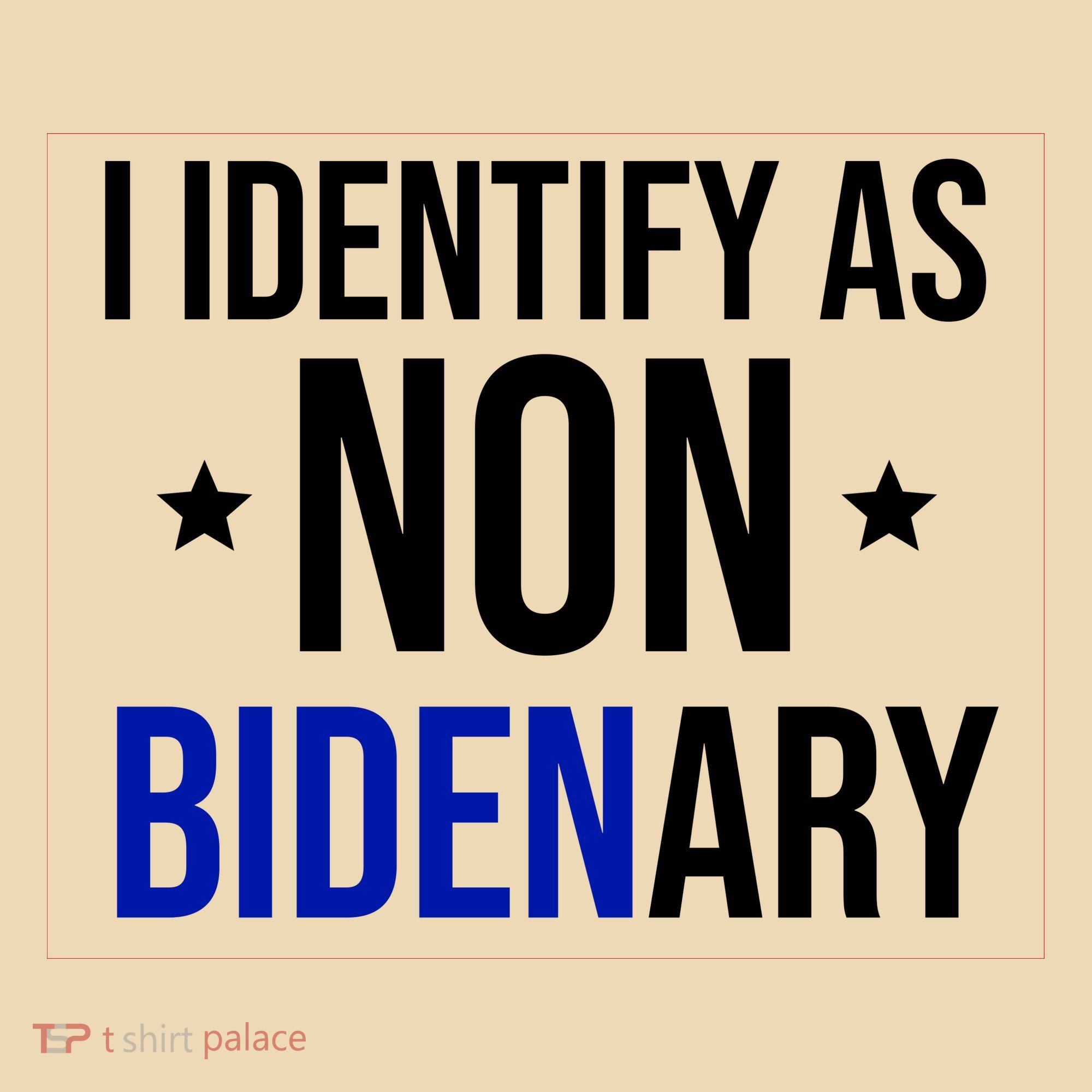 I Identify As Non Bidenary Anti Biden Funny Tote Bag