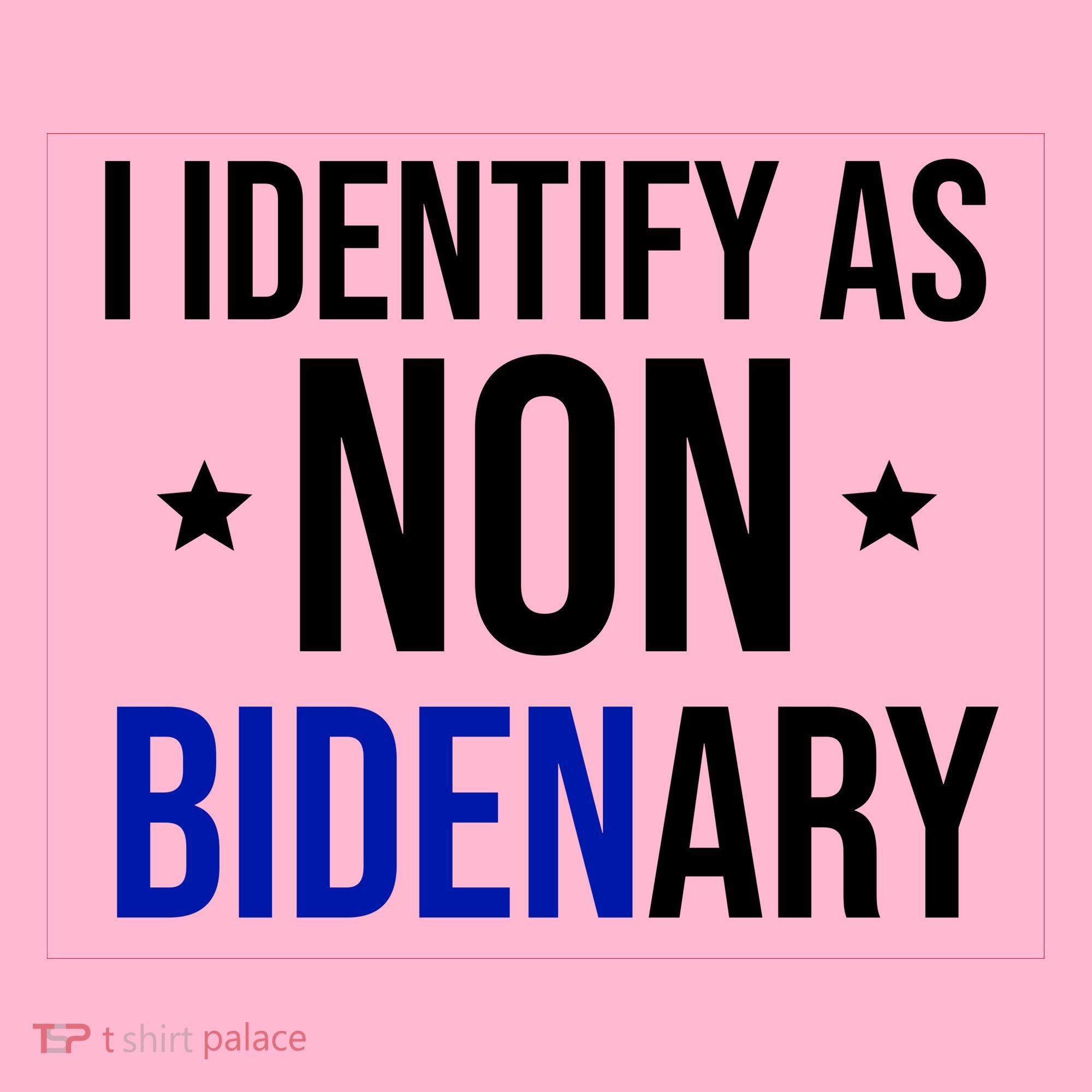 I Identify As Non Bidenary Anti Biden Funny Coaster