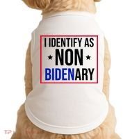 I Identify As Non Bidenary Anti Biden Funny Doggie Tank thumb 0