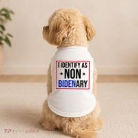 I Identify As Non Bidenary Anti Biden Funny Doggie Tank thumb 2
