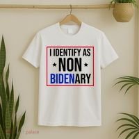 I Identify As Non Bidenary Anti Biden Funny T-Shirt thumb 2