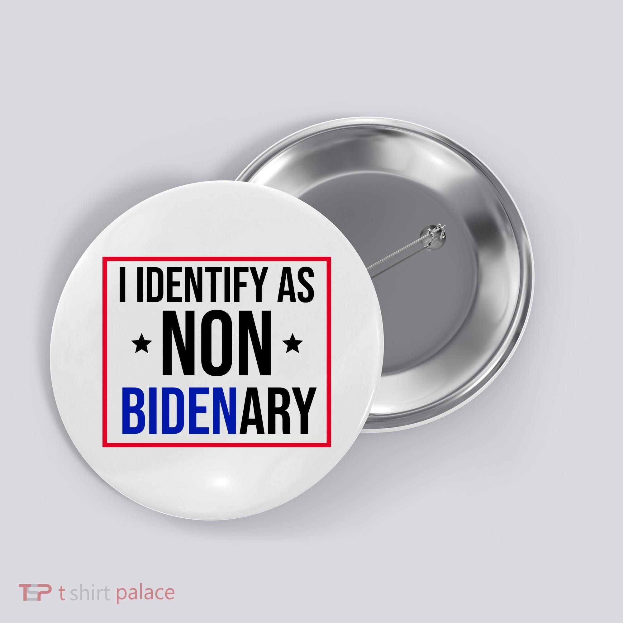 I Identify As Non Bidenary Anti Biden Funny Button