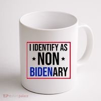 I Identify As Non Bidenary Anti Biden Funny Coffee Mug thumb 1