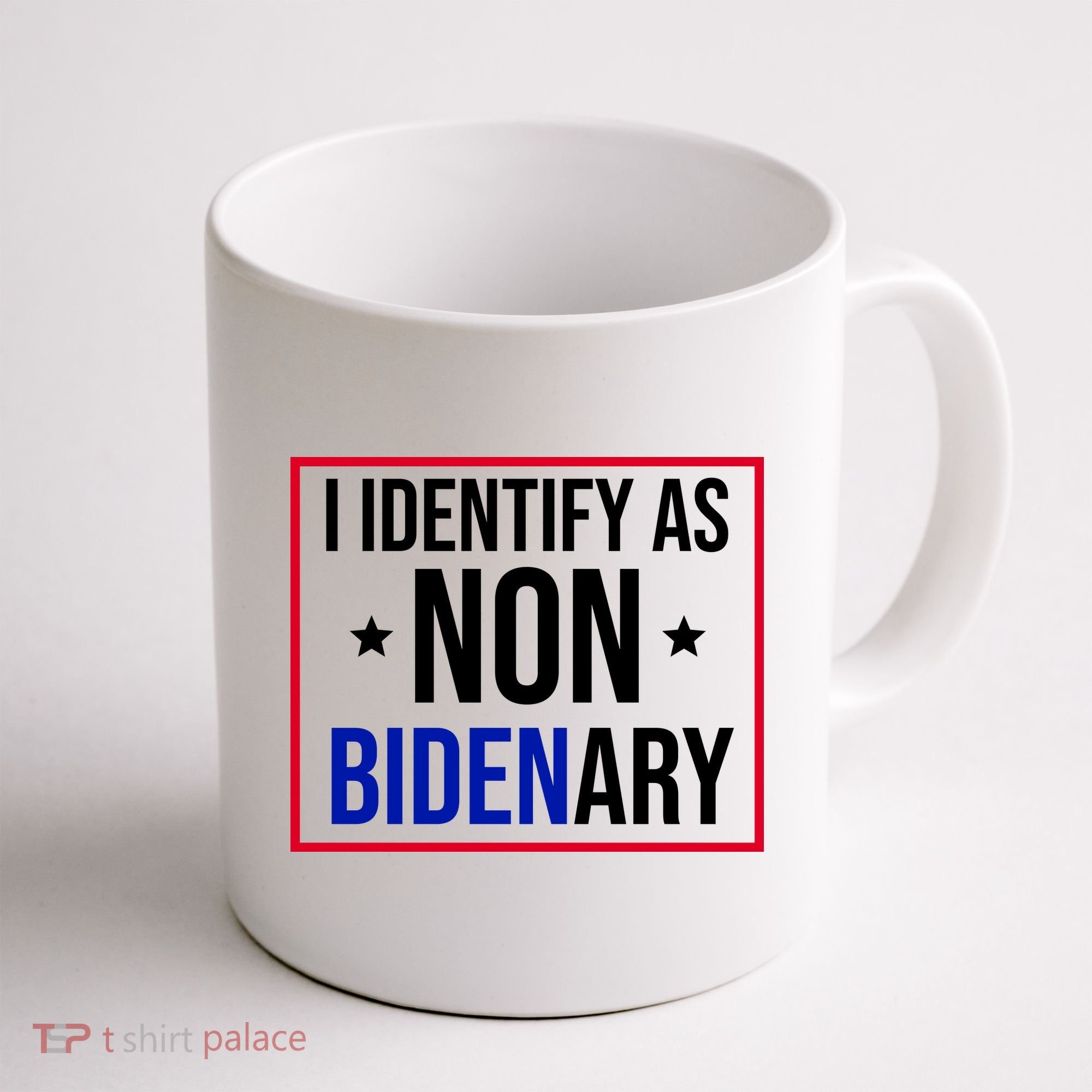 I Identify As Non Bidenary Anti Biden Funny Coffee Mug
